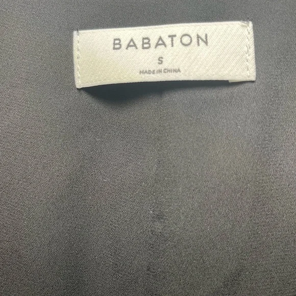 Babaton Artizia Dress Womens Small Black Wallace Wrap Mini Cocktail Party Date - Picture 5 of 7